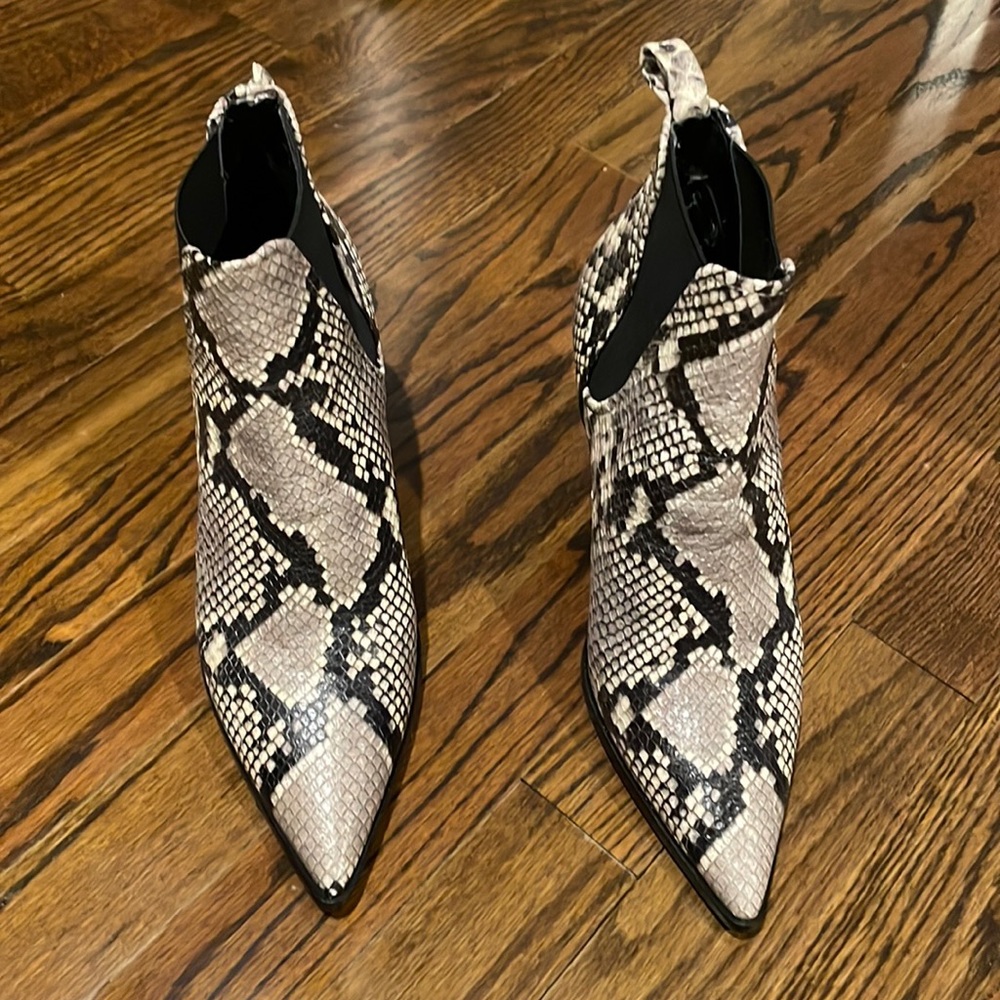 Zara snake skin booties